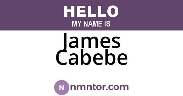 James Cabebe