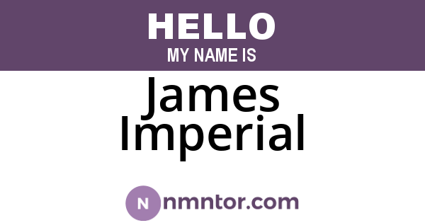 James Imperial