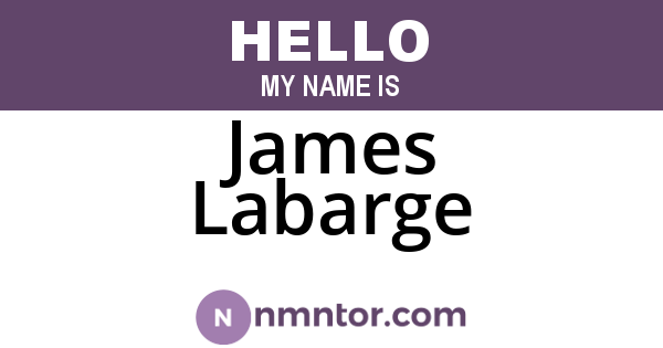 James Labarge