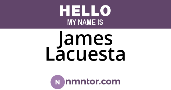 James Lacuesta