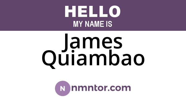 James Quiambao