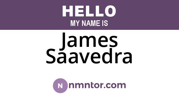 James Saavedra