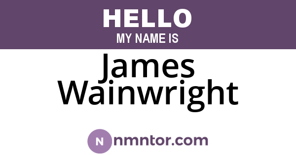 James Wainwright