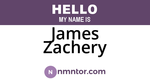 James Zachery