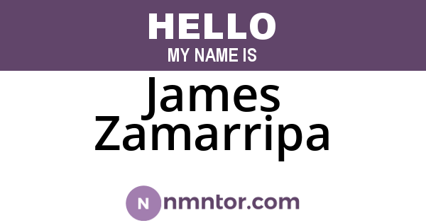 James Zamarripa