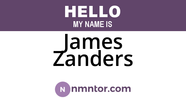 James Zanders