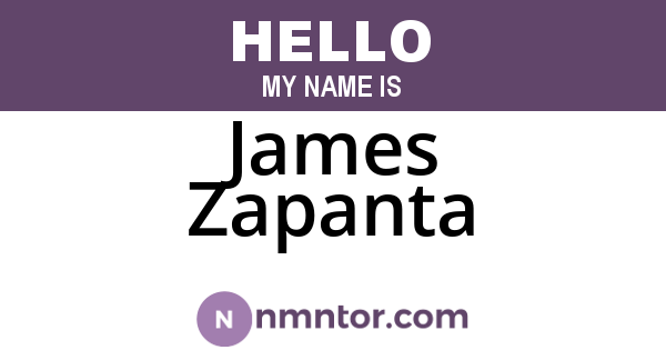 James Zapanta
