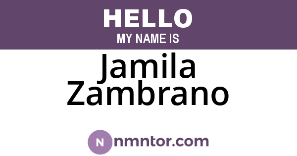 Jamila Zambrano