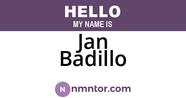 Jan Badillo