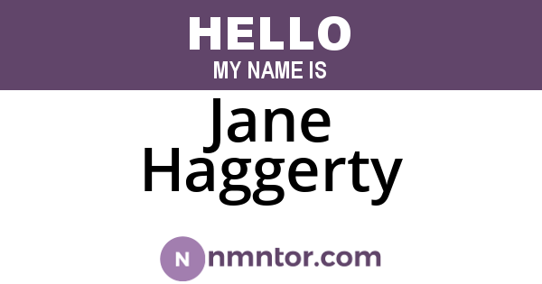 Jane Haggerty