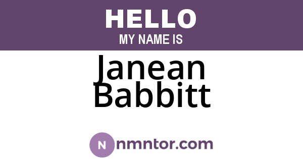 Janean Babbitt