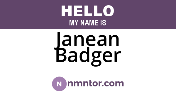 Janean Badger