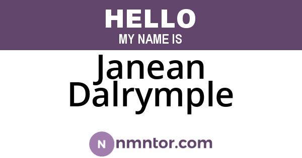 Janean Dalrymple