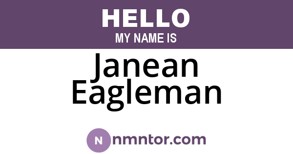 Janean Eagleman