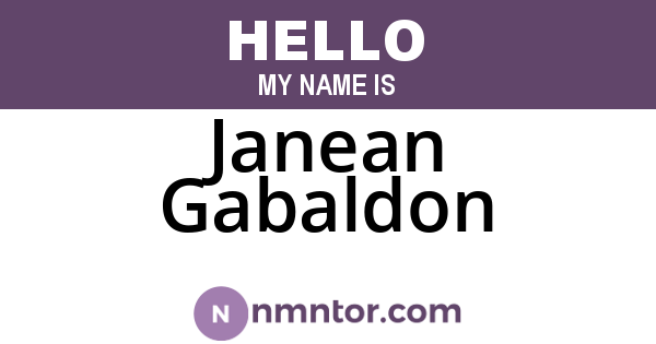 Janean Gabaldon