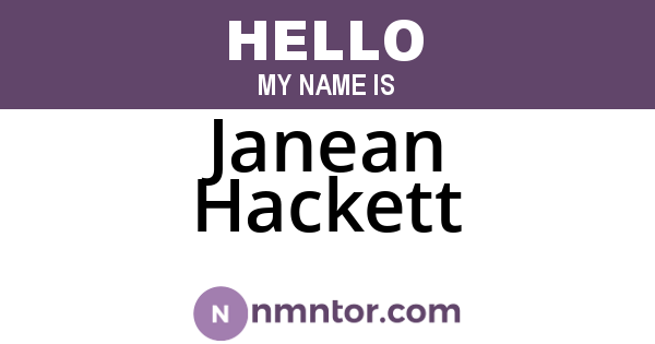 Janean Hackett