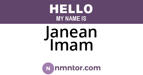 Janean Imam