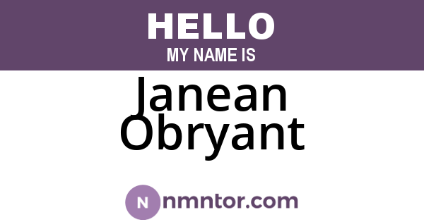 Janean Obryant