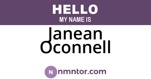 Janean Oconnell