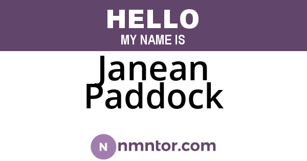 Janean Paddock