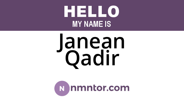 Janean Qadir