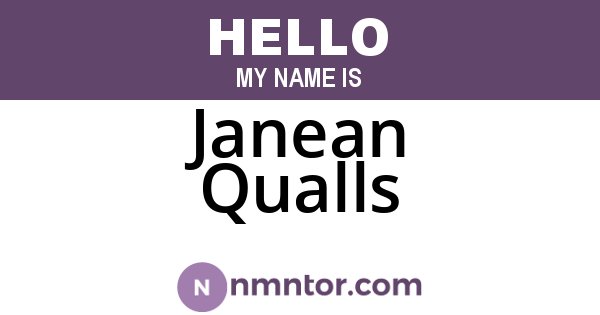 Janean Qualls