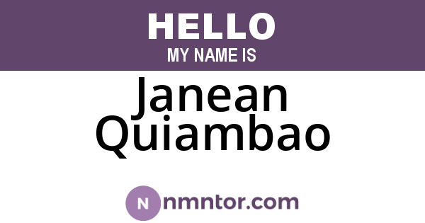 Janean Quiambao