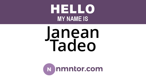 Janean Tadeo
