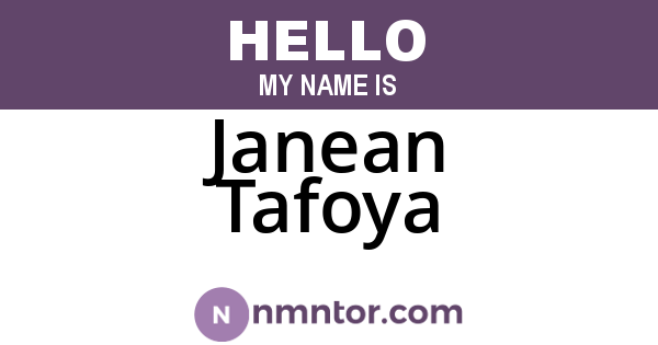 Janean Tafoya
