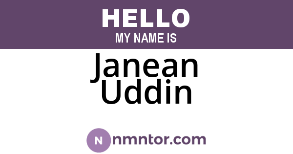 Janean Uddin
