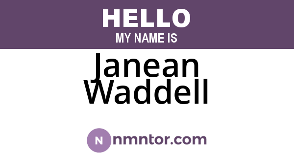 Janean Waddell