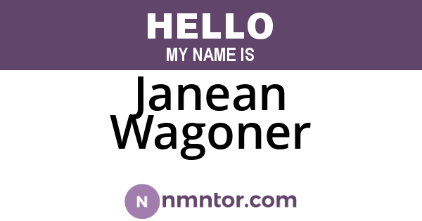 Janean Wagoner