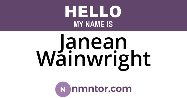 Janean Wainwright