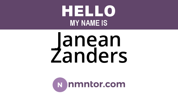 Janean Zanders