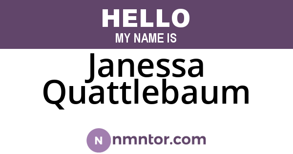 Janessa Quattlebaum