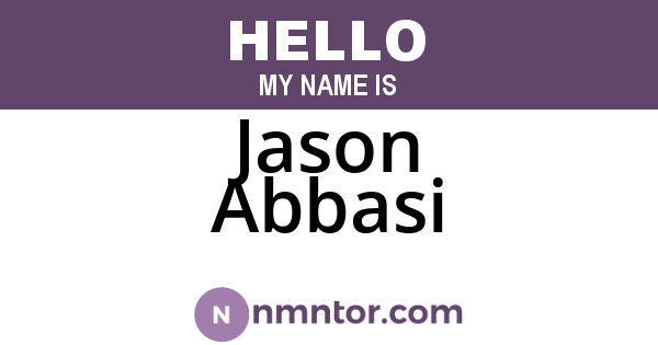 Jason Abbasi
