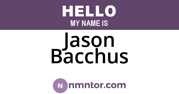Jason Bacchus