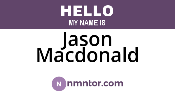 Jason Macdonald
