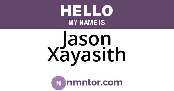 Jason Xayasith