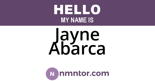Jayne Abarca