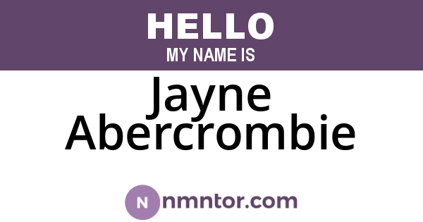 Jayne Abercrombie