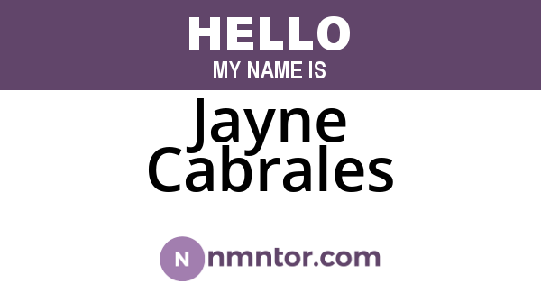 Jayne Cabrales