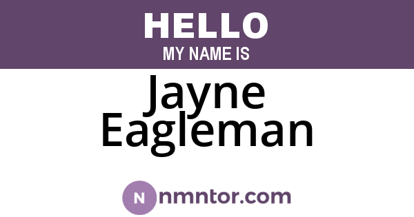 Jayne Eagleman