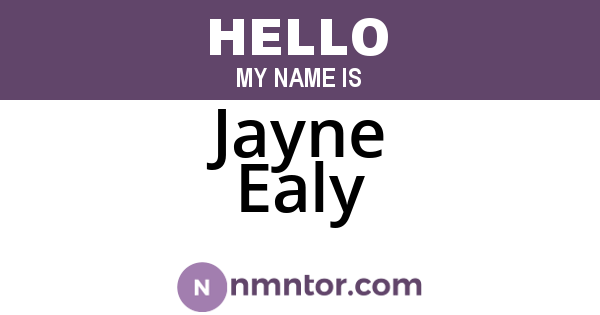 Jayne Ealy