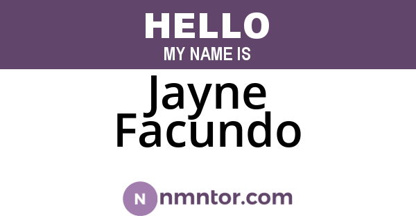 Jayne Facundo