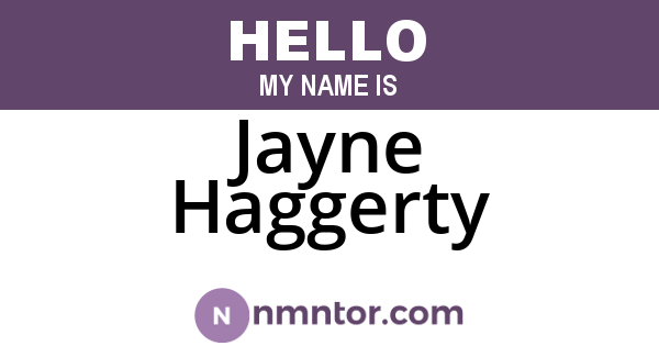 Jayne Haggerty