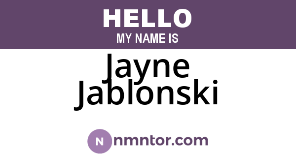 Jayne Jablonski