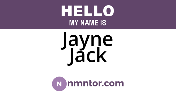 Jayne Jack