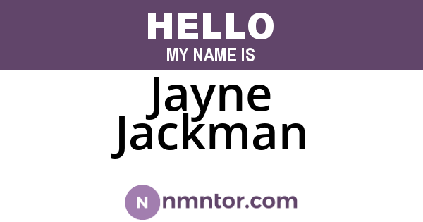 Jayne Jackman