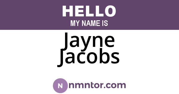 Jayne Jacobs